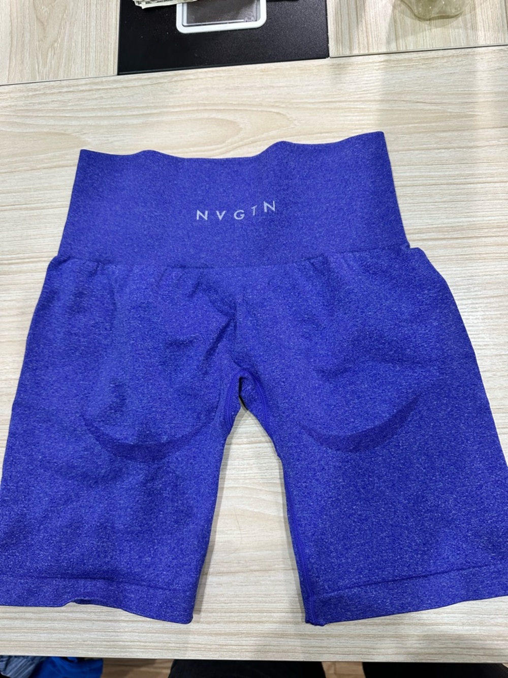 NVGTN Women's High-Waist Athletic Bike Shorts in Purple